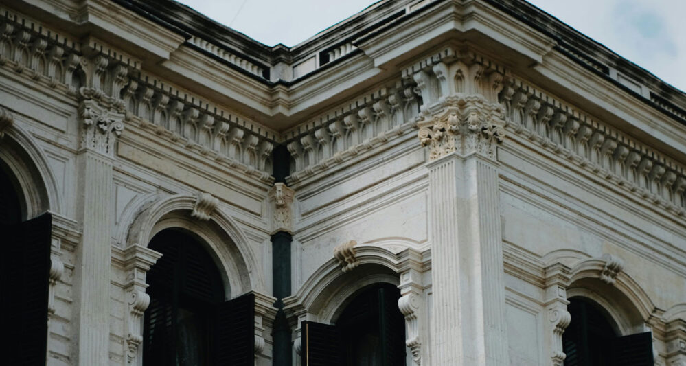 Main building of Yıldız Palace surrounded by greenery