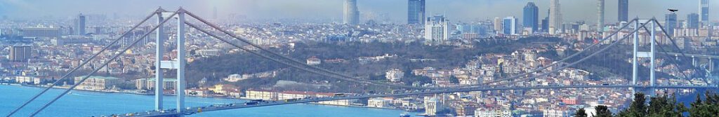 View of 15 July Bridge in istanbul