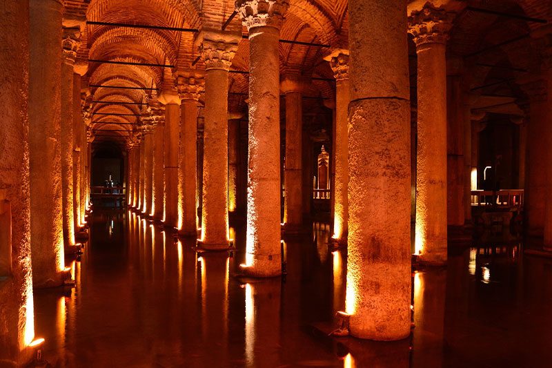 Basilica Cistern near the hagia sophia mosque