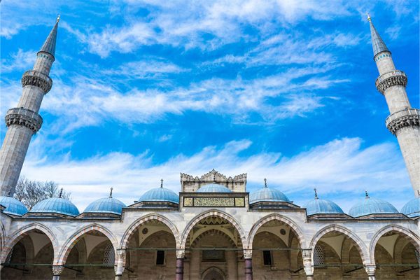 beatiful Istanbul mosque under the blue sky