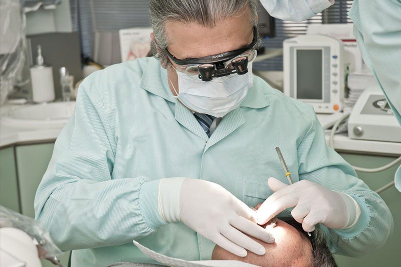 Dentist in Istanbul performing treatment on a patient