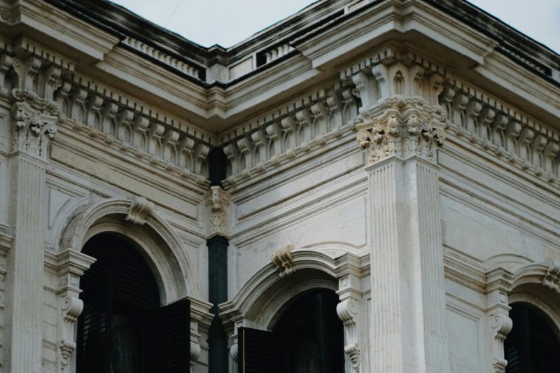 Main building of Yildiz Palace surrounded by greenery